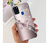 For Galaxy A21s Phone Case Oil Flower Butterfly Painting Soft Clear Housing For Samsung Galaxy A21s SM-217F TPU Silcione Capas