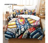 Cartoon Goldorak Bedding Set Single Twin Full Queen King Size Bed Set Aldult Kid Bedroom Duvetcover Sets 3D Anime Bed Sheet Set