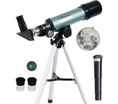 Astronómico para Niños, Telescopio 360/50mm 90X Telescopios Astronomico Refractor con Trípode, Telescopio Regalo Telescopios Astronomicos para Niños Adultos Observer la Luna, Aves
