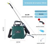 famgem Pulverizador Eléctrico De Hombro Con Batería De Litio 2000mAh Herramienta De Jardín Con Cubo Carga USB Para Control De Plagas