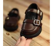Niñas Princesa Zapatos 2025 Primavera Y Otoño Nueva Moda Zapatos De Cuero Con Vestido Estilo Extranjero Zapatos Individuales Fondo Plano Zapatos De Frijol