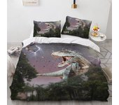 3D Dinosaur Bedding Sets Jurassic World Polyester Duvet Cover Sets Unique Dinosaur Bedding for Kids Adults Full King Twin Size
