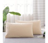 2pcs Funda De Almohada De Color Sólido Bordada De Lujo (sin Núcleo De Almohada), Fundas De Almohada Suaves Y