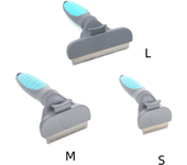 Pet Grooming Brush Shedding and Dematting Undercoat Rake Comb Open Knot for Dogs and Cats Extra Wide Blue Pets Cleaning Suppiles