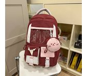 Lindo, estudiantes de secundaria, universidad, gran capacidad, gato, mochila, mochila escolar, estilo coreano, mochila, fresco y dulce.