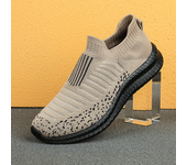 Zapatos informales transpirables para hombre, zapatos ligeros para caminar al aire libre, zapatillas antideslizantes para hombre, zapatos planos vulcanizados sin cordones 2025