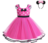 Disfraz brillante de Minnie Mouse para niñas pequeñas y niños, disfraz de Cosplay para niñas, fiesta de cumpleaños, vestido elegante de Pascua