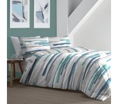 Fusion - Clifton - Juego de Funda de edredón - Tamaño Cama Doble en Color Verde Azulado