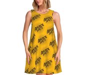 Customized A-Aperols Spritz loose fit sun with pockets, printed sleeveless women's beach vacation dress