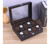 Holder Organizer PU Leather Storage Case Watch Display Jewelry Box For Men Or Women saat kutusu