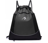 Bolsa con cordón para casco de ciclismo, bolsillo de red portátil de gran capacidad, ligera, para deportes al aire libre
