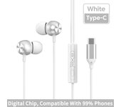 All Compatible Wired Headset Metal Soundproof Waterproof Sweat Resistant Sports Earphones High Definition Voice Call game Earphone Compatible with All Type-C 3.5MM Interface Mobile