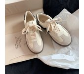 Zapatos Blancos Planos De Moda, Suelas Gruesas Versátiles, Zapatos Casuales De Placa Base Suave