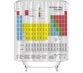 Periodic Table of Elements Shower Curtain Chemical Form Digital Printing Waterproof Shower Curtain Bathroom Products
