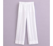 OUWU- Las Mujeres De Un Solo Pecho De Solapa De Manga Corta Corbata Camisa Adornada Calle Commuter Pantalones Elegante Color Sólido Traje Casual Tarjeta Verde Temperamento Conjunto De Dos Piezas