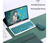 For Samsung Tab A8 Backlight Keyboard Case Mouse Bluetooth Wireless Spanish Keyboard Tablet Cover Funda