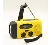 Actualización de Radio multifunción manivela Solar USB FM/ AM/ NOAA WB Radios meteorológicas linterna de emergencia banco de energía