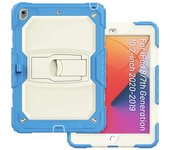 For Apple iPad 10.2 2019 2020 2021 7th 8th 9th Gen A2197 A2602 Case Kids Safe Silicon PC Hybrid Shockproof Stand Tablet Cover