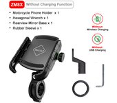 Deelife Motorcycle Phone Holder for Moto Motorbike Mirror Mobile Stand Support USB Charger Wireless Charging Cellphone Mount