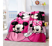 Cartoon Anime   Mouse, , Minnie Love Blanket Adult Bedroom Family Blanket Children's Gift
