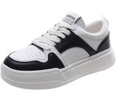 Pequeños zapatos blancos zapatos de placa base plana de malla de primavera y otoño para mujer