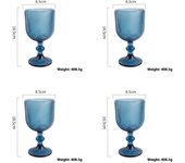 Of 4 Wine Glasses Set Anniversary, Red Or  Drinking Glassware For Beer,Juice,tail,Whiskey,Water Christmas Gift