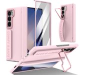 Magnetic Hinge Cover For Samsung Galaxy Z Fold 6 5 4 3 7 Case Wrist Strap Lens Stand Glass Screen Protector