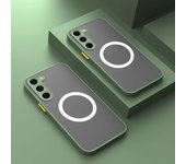 Matte Magnetic For Samsung Galaxy S23 S22 S21 S20 Ultra Plus FE A54 A53 A52 A32 A13 A34 4G 5G Case Frosted Wireless Charge Cover