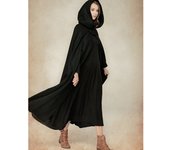 Cinco Colores Capa Con Capucha Capa Extendida Duffle-coat Moda Mujer Tendencia Abrigo Abrigo Capa Temperamento Abrigo