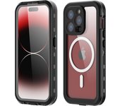 Funda impermeable IP68 para iPhone 16, 15, 14, 13 Pro Max, carga inalámbrica, soporte MagSafe, a prueba de polvo, a prueba de golpes, protección completa 360
