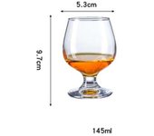 2Pcs European XO Whiskey  Wine tail Brandy Beer Vodka Margaret Goblet Big Belly Cup Cognac Glass Bar Drinkware
