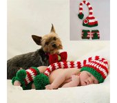 Newborn Christmas Clothes, Wrapped Fabric Hats, 2 Piece Set, Studio Photography Accessories, Full Months Baby Souvenirs