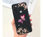 For Moto E20 Case 6.5" Soft Silicone Black Cat Moon Night Back Cases for Motorola Moto E20 Case TPU Capa Motorola E20 Bumper