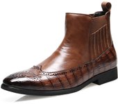 Chelsea botas cortas de los hombres puntiagudos más el tamaño de los zapatos de los hombres
