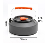 Hervidor de agua portátil de aleación de aluminio, hervidor de agua para acampar al aire libre, cocina de Picnic, 0,8 L, 1,1 L,