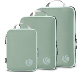 Bolsas Compresion Viaje, Diseño de Malla Impermeable Ligero y Duradero Bolsas de Viaje Organizador para la Mochila Maletas de Almacenamiento en el Hogar(Gris, 8 Unidades)