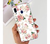 For Samsung Galaxy A20s Samsung A20 A30 Back Cover Phone Case Transparent Soft TPU Silicone Coque Women Fashion Flower Butterfly