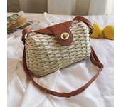 New Straw Woven Bag For Women's Commuting Shoulder Crossbody Bag, Handmade Woven Bag, Leisure Vacation Large Capacity Beach Bag