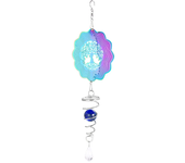 Gradient Color Wind Spinner Stabilizer Gazing Ball Spiral Tail Tree of Life Wind Chimes Catcher Pendant Garden Hanging Decor
