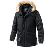 Men's mid to long thick loose wool coat for warmth, solid detachable hat jacket, winter fashion, new