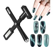 Herramienta magnética de uñas 5 en 1, imán mejorado de ojo de gato para uñas, palo magnético multifunción 3D, Gel de ojo de gato, esmalte de uñas magnético