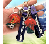 Football Star Keychain Messi Ronaldo Mbappe Neymar Preliminaries Peripheral Car Backpack Keyring Pendant Birthday Sports Gifts