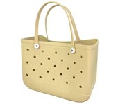 Solid Fashion Hole Durable Waterproof Beach Bag Fashion Rubber Handbag Beach Boat Swimming Sports Shopping Portable Handbag