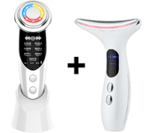 7in1 Face Lift Device EMS RF Microcurrent Skin Rejuvenation Facial Massager + 3Color Neck Face Beauty Device Removal Double Chin
