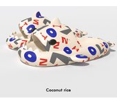 Explosión cambio gradual zapatillas de tiburón 4 cm fondo grueso paso en la mierda divertidas zapatillas geniales