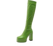 Botas De Tacón De Mujer, Botas De Tacón Cuadrado.