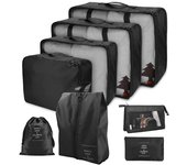 Juego De Bolsas Organizadoras Para Viaje 8/7/6 Piezas Bolsas De Almacenamiento De Viaje Portátiles Plegables Para Maleta Cubos De Ropa Y Zapatos
