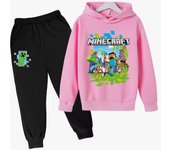 Conjunto de Sudadera con Capucha de Minecraft para Niños y Adolescentes Ropa Deportiva para Jogging