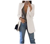 Chaqueta De Mujer Estilo Europeo Y Americano Casual Polo Cuello Slim Fit Cardigan Temperamento Primavera Otoño 2024 Polyester Algodón