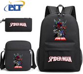 Spider-Man Printed Student Schoolbag Set Children's Backpack Shoulder Bag Pencil Case Three-piece Set